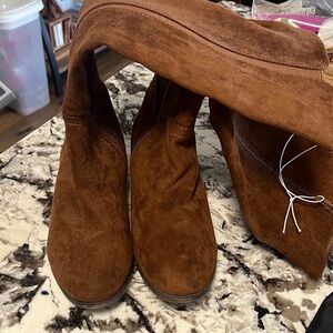Universal Thread Tan Over the Knee Boots